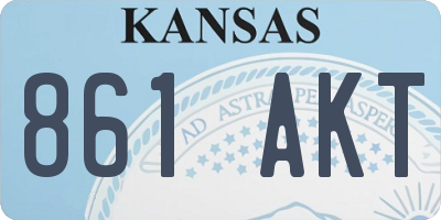 KS license plate 861AKT