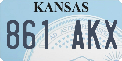 KS license plate 861AKX
