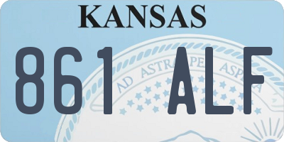 KS license plate 861ALF