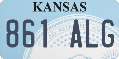 KS license plate 861ALG