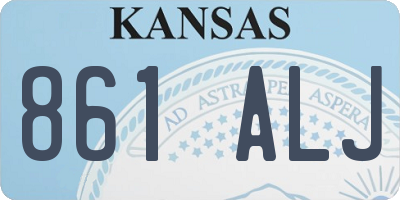 KS license plate 861ALJ