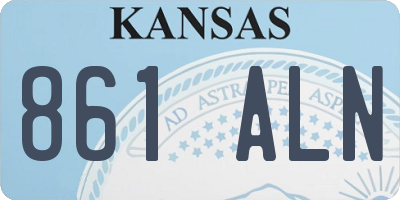 KS license plate 861ALN