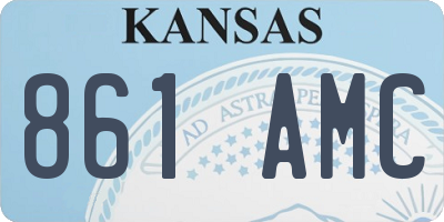 KS license plate 861AMC