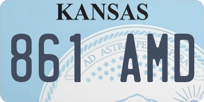 KS license plate 861AMD