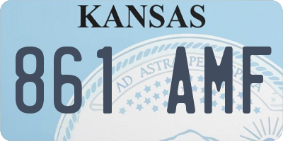 KS license plate 861AMF