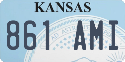 KS license plate 861AMI