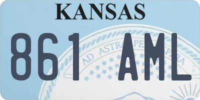 KS license plate 861AML