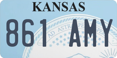 KS license plate 861AMY