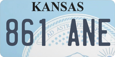 KS license plate 861ANE