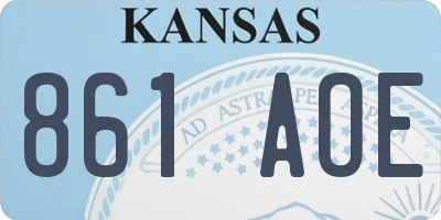 KS license plate 861AOE
