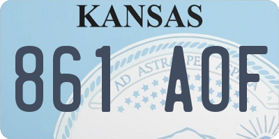 KS license plate 861AOF