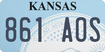 KS license plate 861AOS