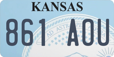 KS license plate 861AOU