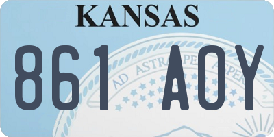 KS license plate 861AOY