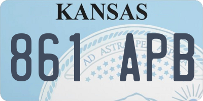 KS license plate 861APB