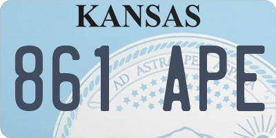 KS license plate 861APE