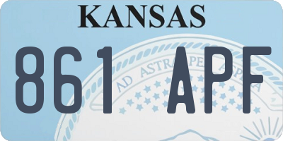 KS license plate 861APF