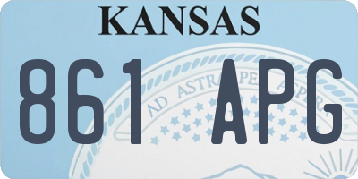 KS license plate 861APG