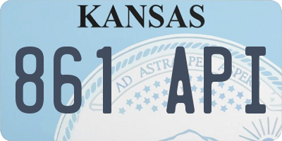KS license plate 861API