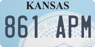 KS license plate 861APM