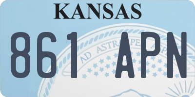 KS license plate 861APN