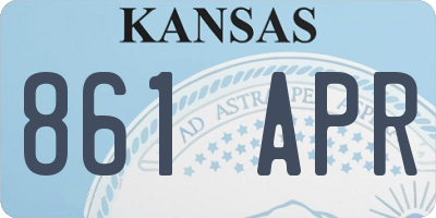KS license plate 861APR