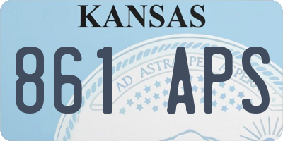 KS license plate 861APS