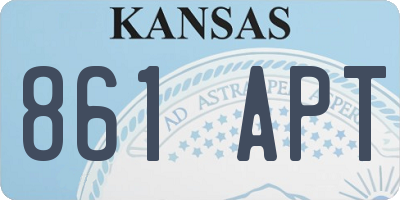 KS license plate 861APT