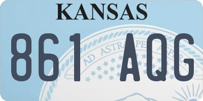 KS license plate 861AQG