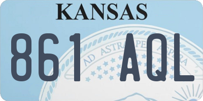 KS license plate 861AQL