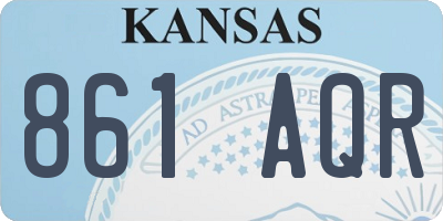 KS license plate 861AQR