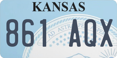 KS license plate 861AQX