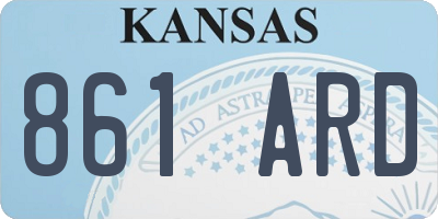 KS license plate 861ARD