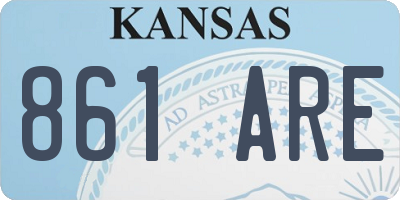KS license plate 861ARE