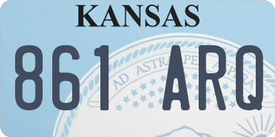 KS license plate 861ARQ
