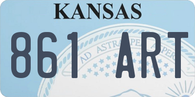 KS license plate 861ART