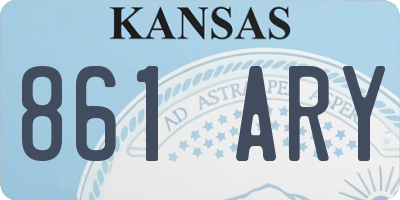 KS license plate 861ARY