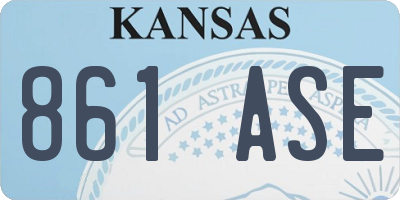 KS license plate 861ASE