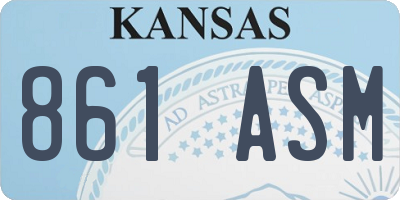 KS license plate 861ASM