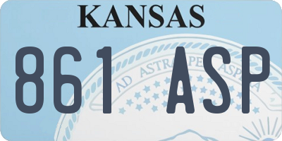 KS license plate 861ASP