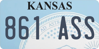 KS license plate 861ASS
