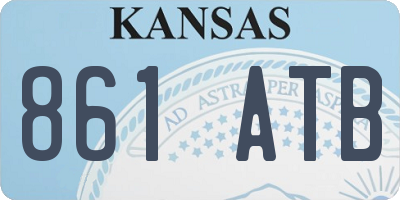 KS license plate 861ATB