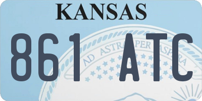 KS license plate 861ATC