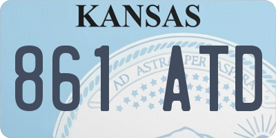 KS license plate 861ATD