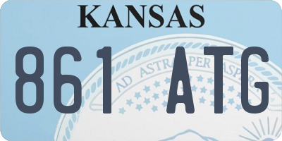 KS license plate 861ATG