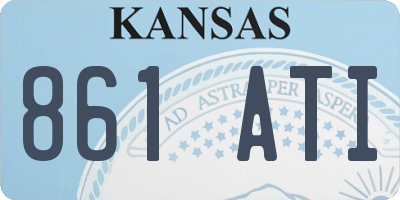 KS license plate 861ATI