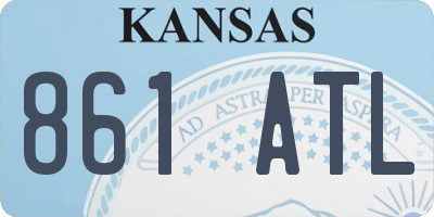 KS license plate 861ATL