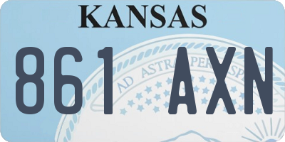 KS license plate 861AXN