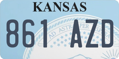 KS license plate 861AZD