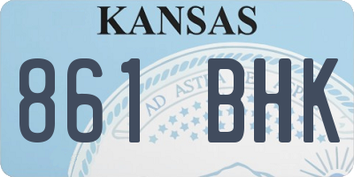 KS license plate 861BHK